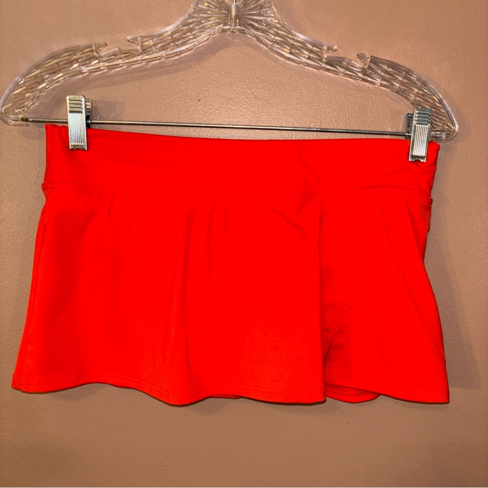 Lands’ End Sz 4 Tennis Athletic Skirt Skort Golf Gym Double Layer Orange
